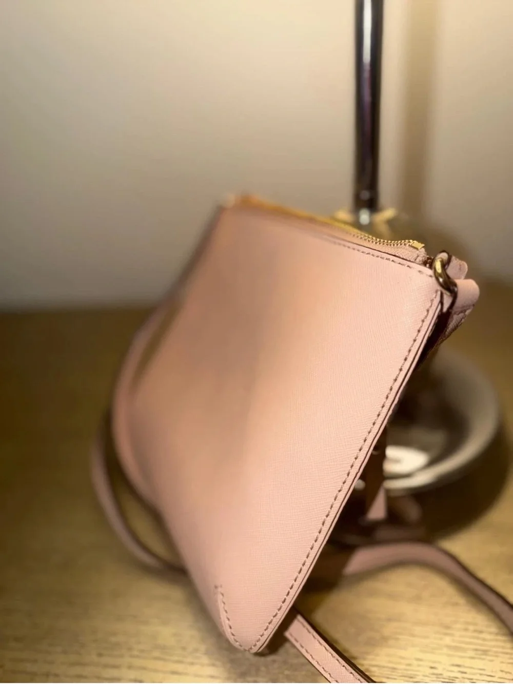 kate spade Pale Pink Saffiano Crossbody with Gold Hardware